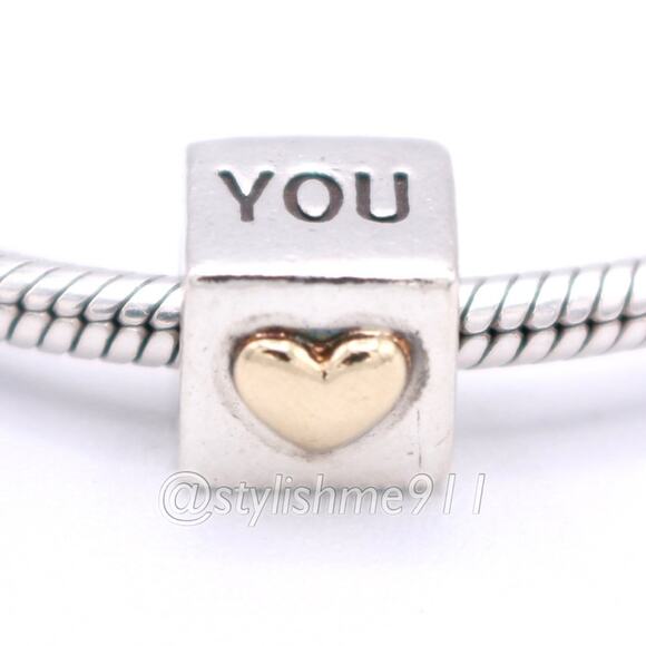 Authentic PANDORA I Love You Charm with 14K Gold - 790200 - Picture 3 of 12